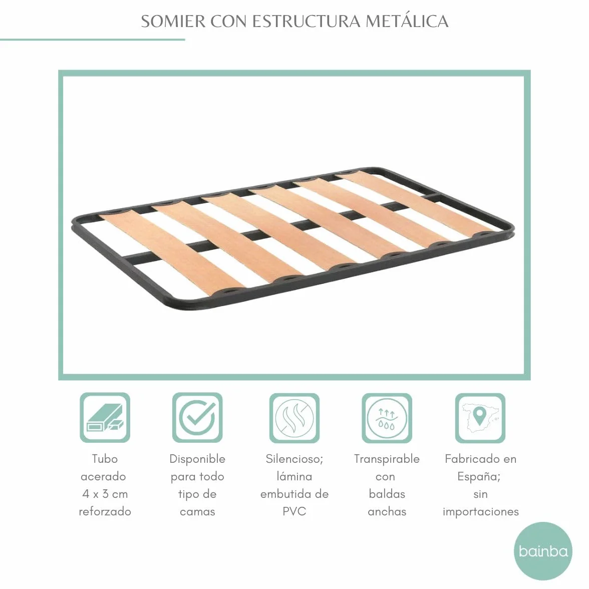 Bainba Cama Nido Juvenil Blanco - Piecero bajo (105 x 190)