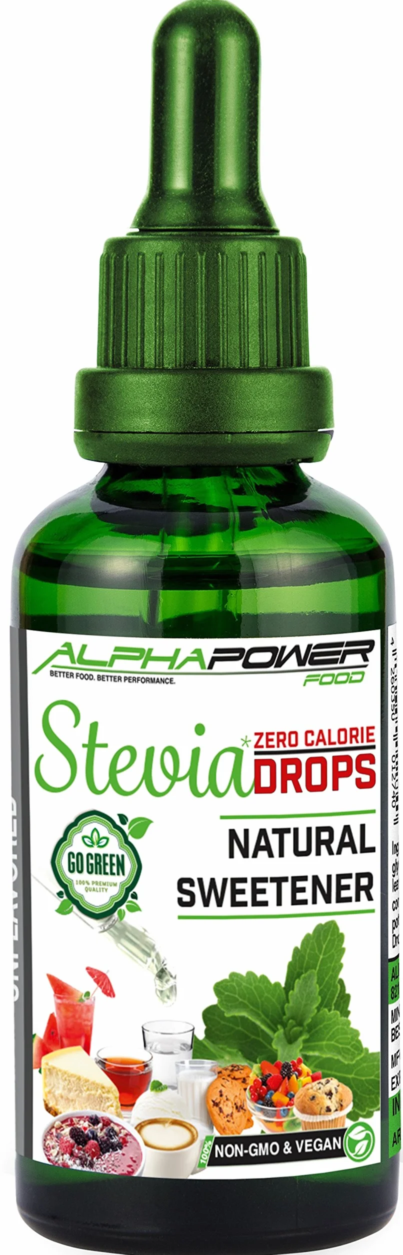 Stevia liquida pura 100ml, Edulcorante natural, sustituto del azúcar, sin azúcar, sin calorías, vegano y no OGM