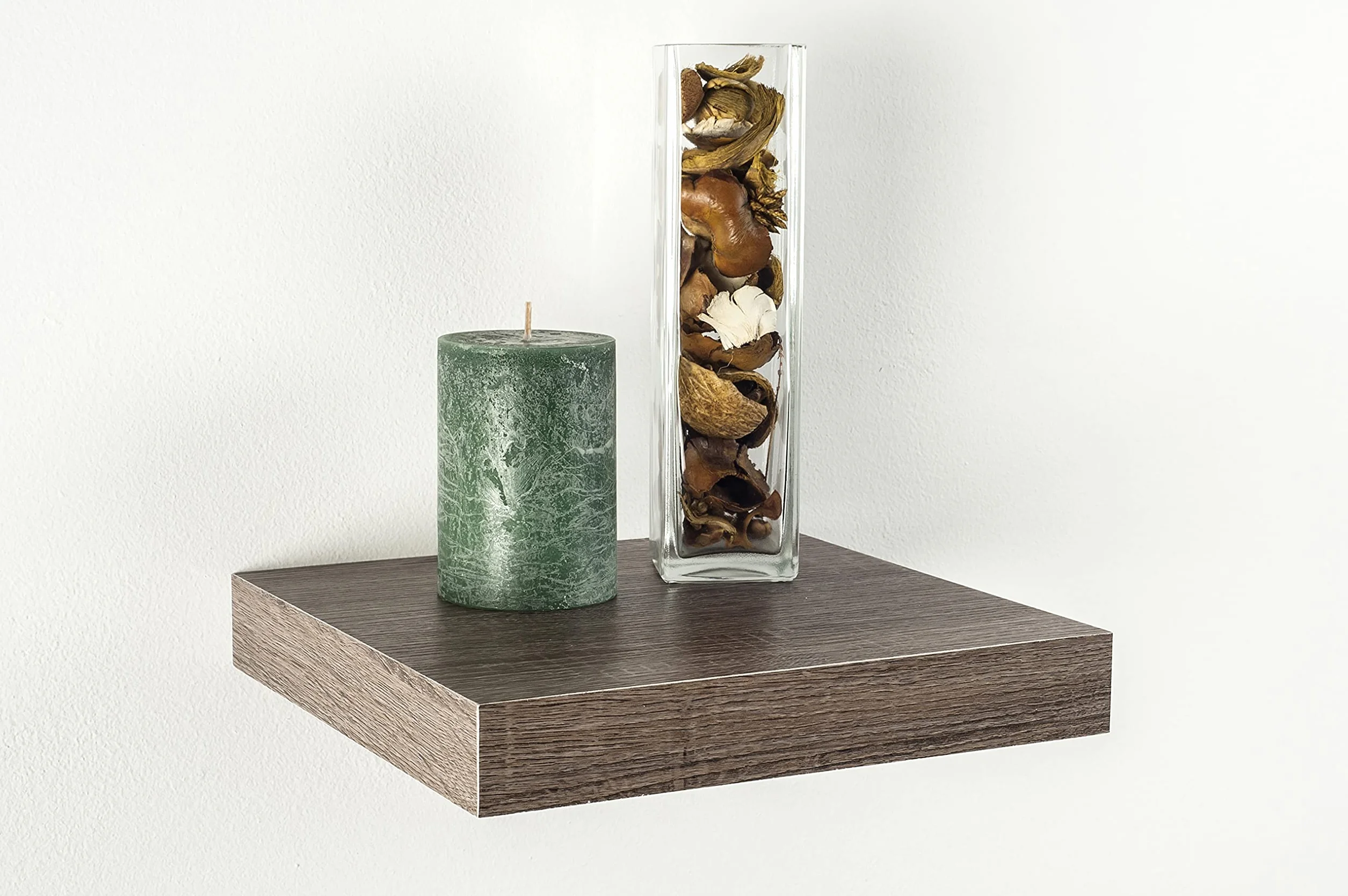 H HANSEL HOME Estantería para Pared 25x25x4cm Color Roble Envejecido Estantes Pared