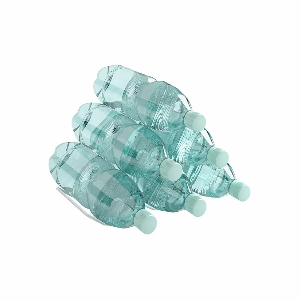 Metaltex - Botellero apilable, 6 Unidades, Blanco, 14 x 31 x 3 cm