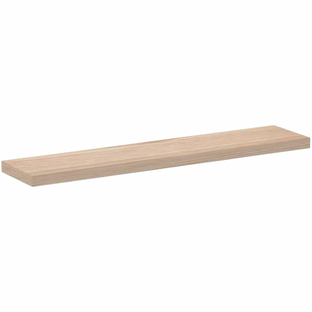 Estantería flotante de 110 x 23,5 x 4 cm, estantería de pared de madera con chapa de roble, moderno estante de pared con soporte invisible para salón, dormitorio, cocina y oficina
