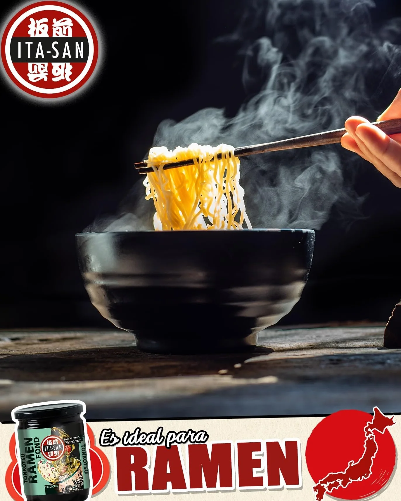 ITA-SAN Caldo para sopa ramen Tonkotsu 440 ml