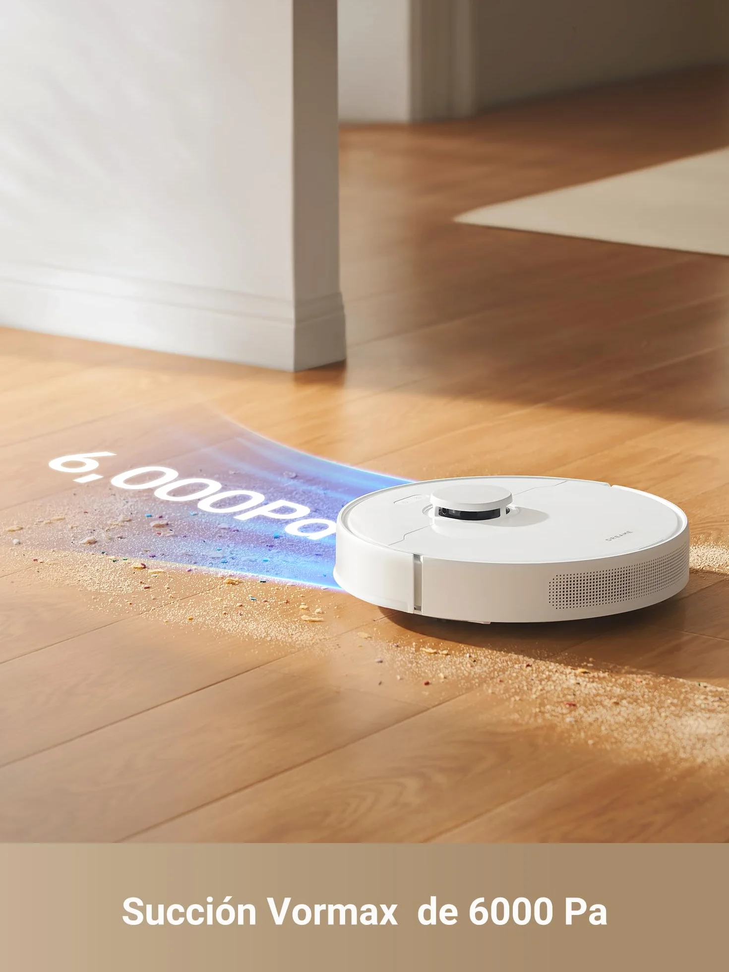 DREAME D10 Plus Gen 2 Robot Aspirador y Fregasuelos 2 en 1 6.000Pa LiDAR Navegación 5200 mAh Blanco