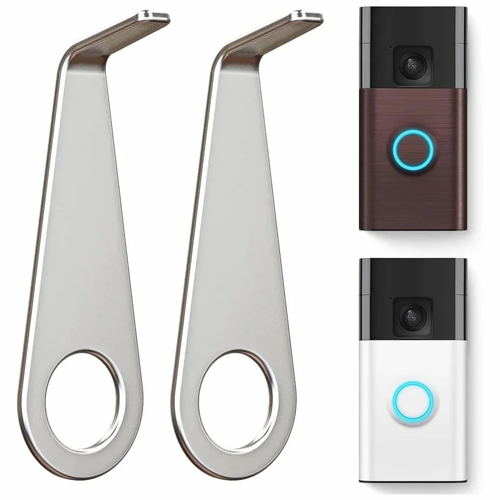 Zilimontt 2 piezas de herramienta de repuesto para timbre de puerta, llave de extracción segura para acceso a la batería, herramienta de apertura de acero inoxidable compatible con cámara, Si