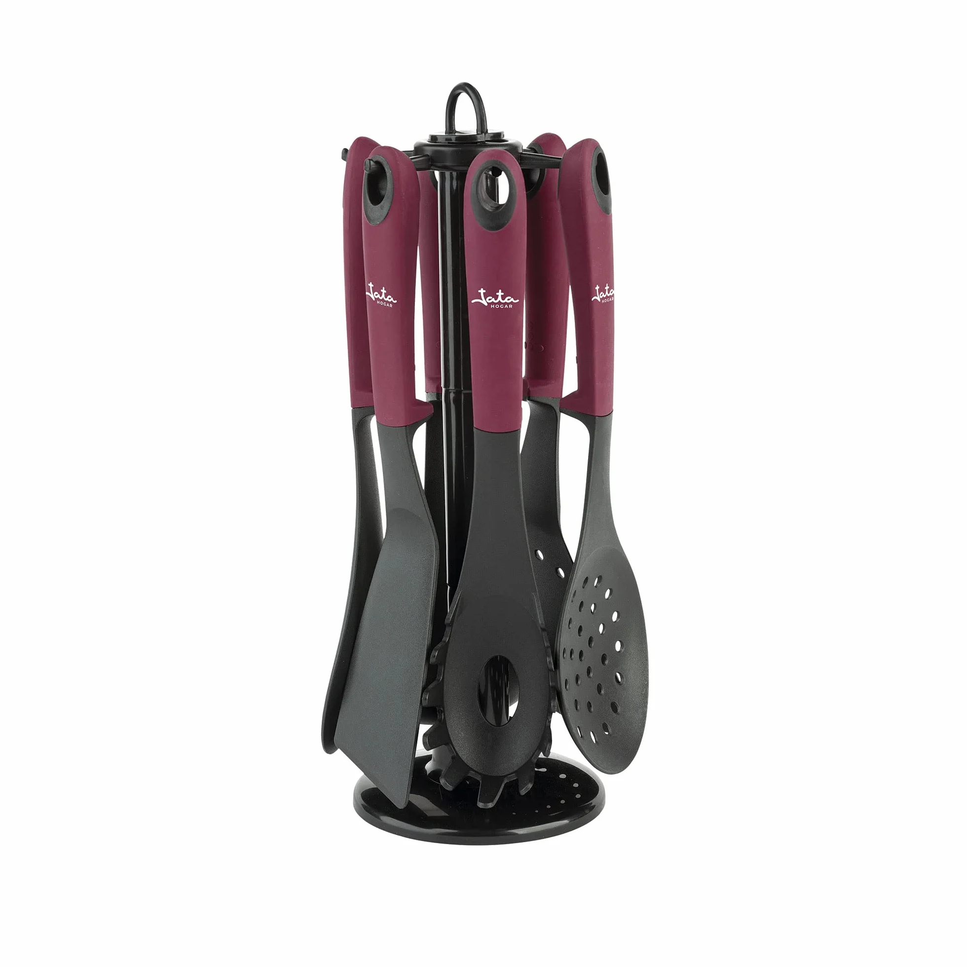 Jata HACC4600 Set 6 utensilios cocina nylon cazo cucharón espumadera cuchara espagueti espátula pala 210ºC