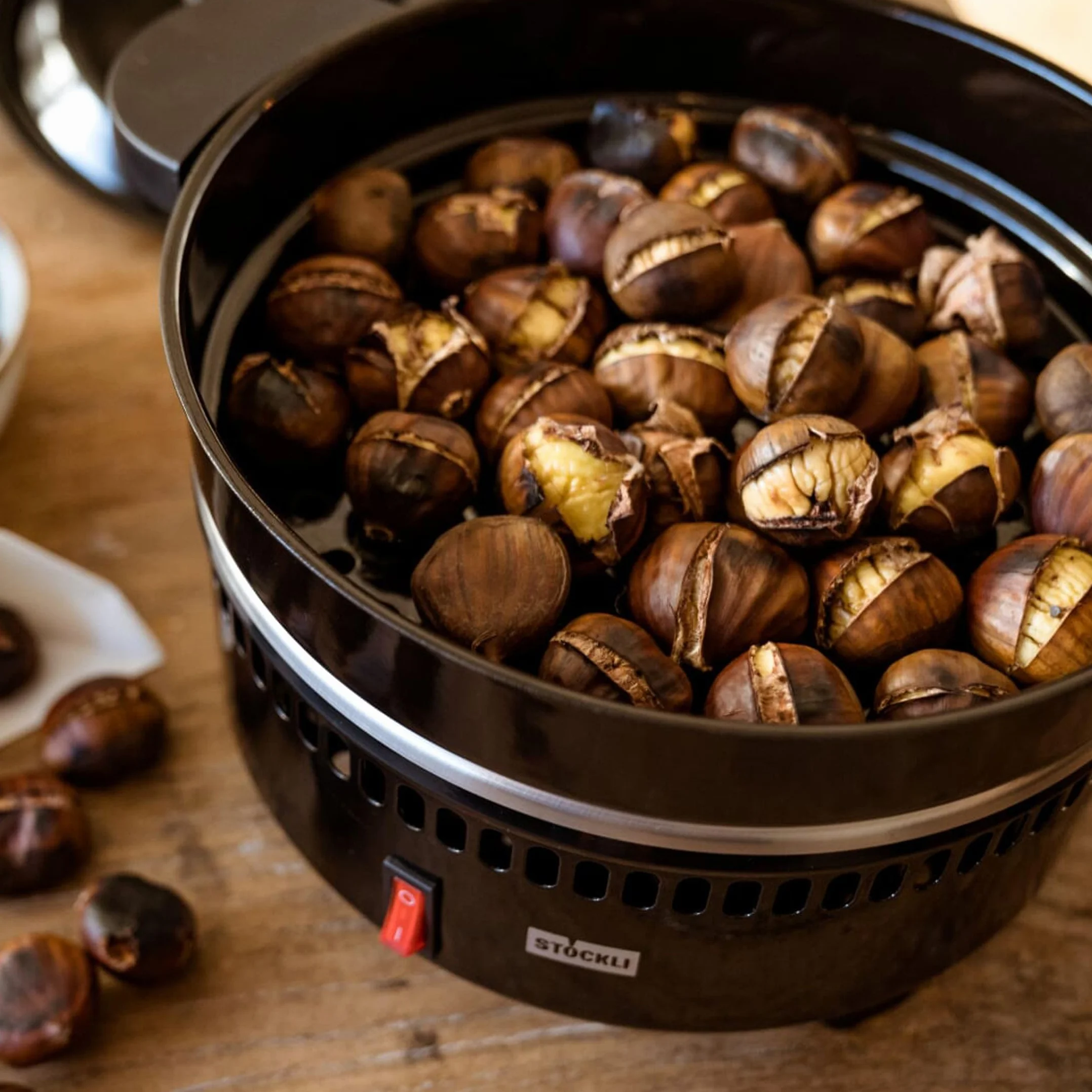 Stöckli Horno de Marroni, placa para crepes y parrilla de mesa