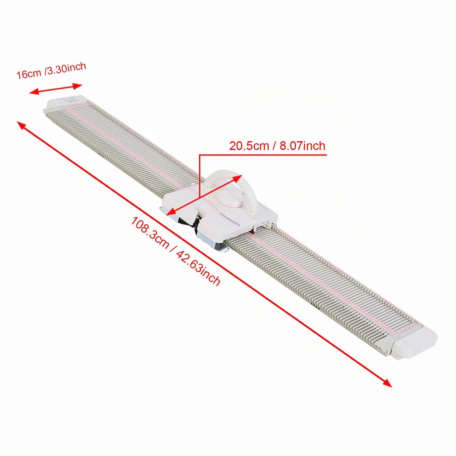 Máquina de tejer LK150 de calibre medio de 6,5 mm, portátil y eficiente, con accesorios para tejer fácilmente en casa, ideal para los amantes de la confección de suéteres y