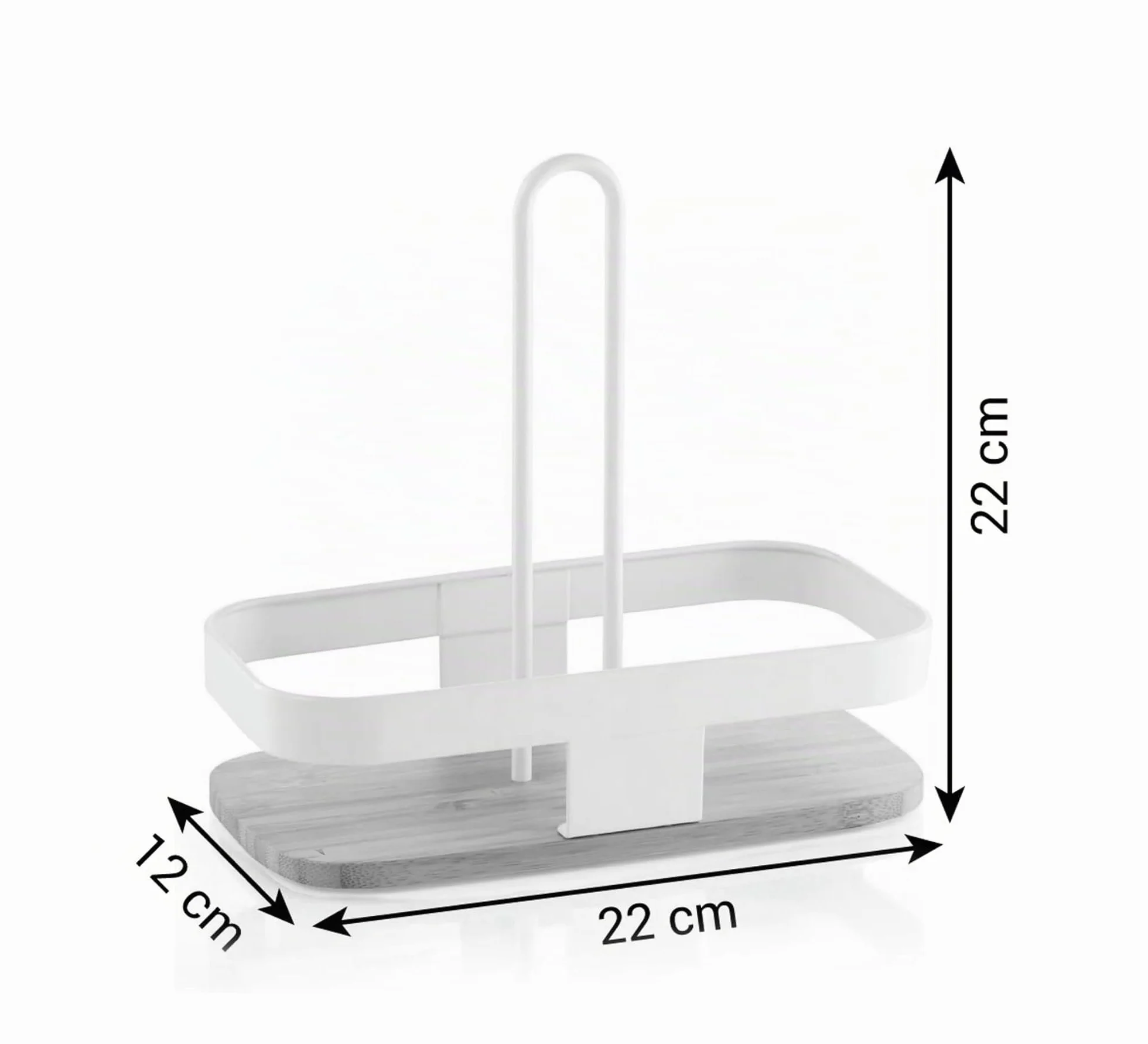 Tescoma Porta condimentos de mesa madera y metal cesta para condimentos 22 x 12 x 22 cm