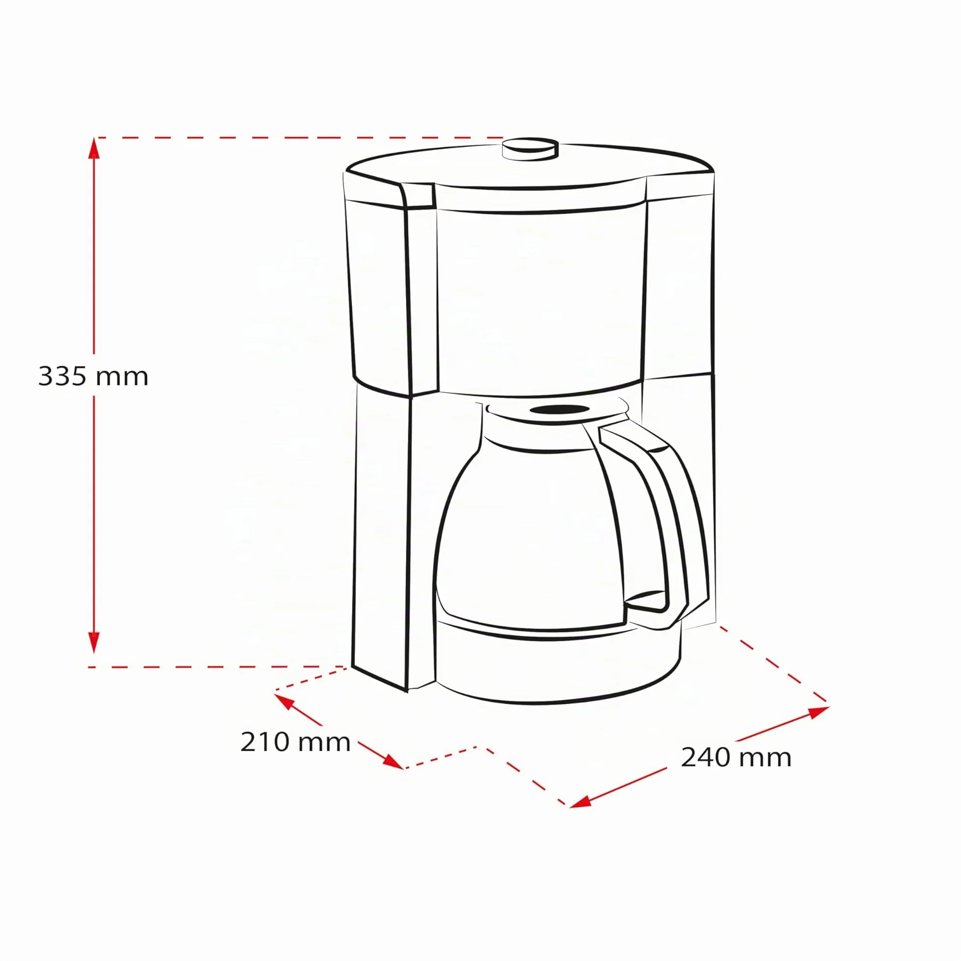 Melitta Look V Timer 1025-08, Cafetera Goteo, AromaSelector, Moderna, Cafetera Programable, Depósito de Agua Extraíble, Protección 3 en 1 Anti Cal, 1,25 Litros, 10 Tazas, Filtros 1x4, 1080W, Negro
