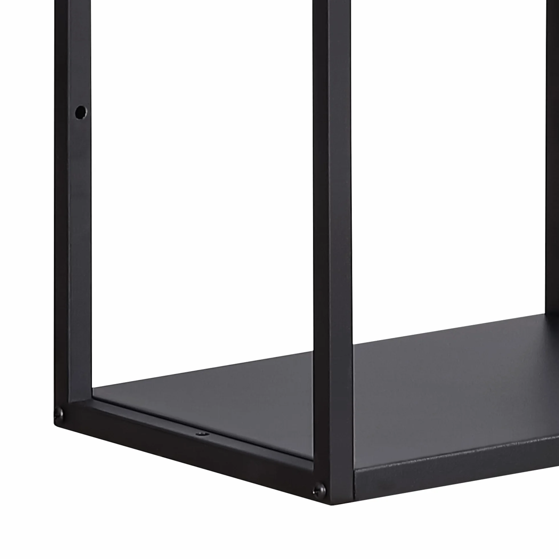 Estantería Pared Nostened Juego de 4 Estantes Cubo Flotantes Acero 28x28x20 cm Negro