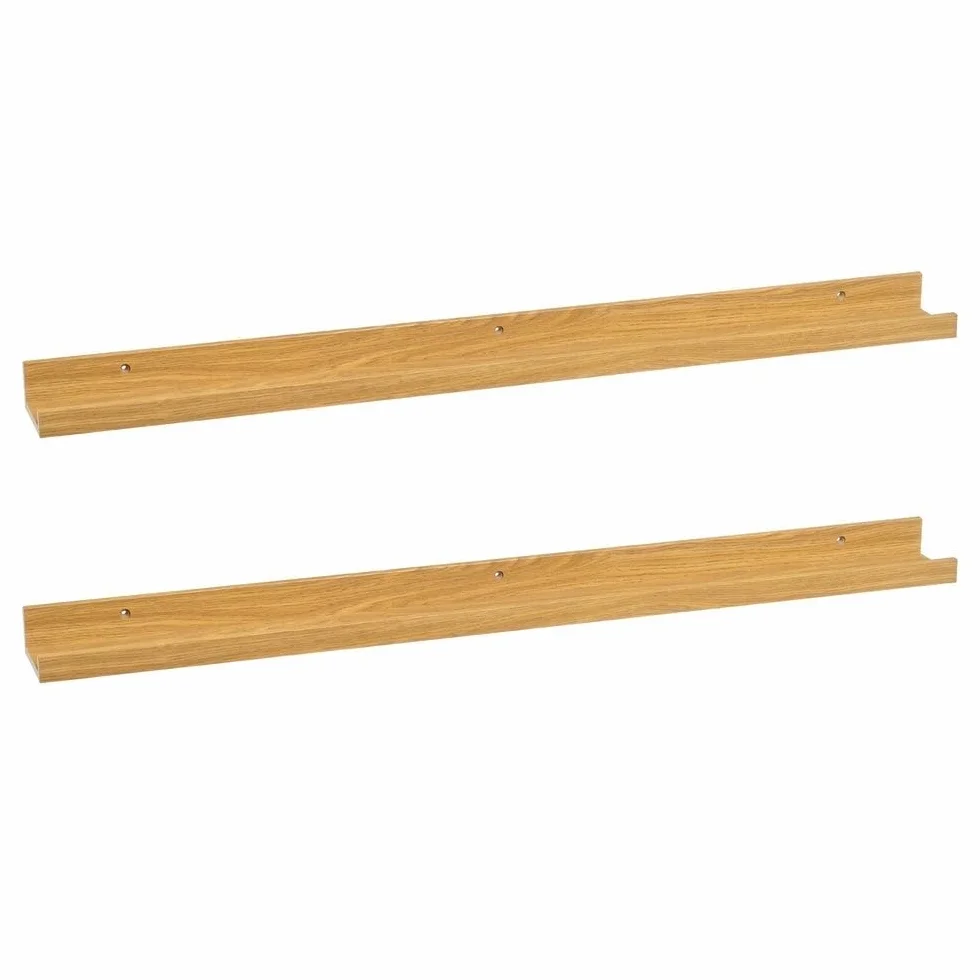Repisas de Pared Balda Flotante Madera Estante con Bordes Estantería Estrecha LOLAhome