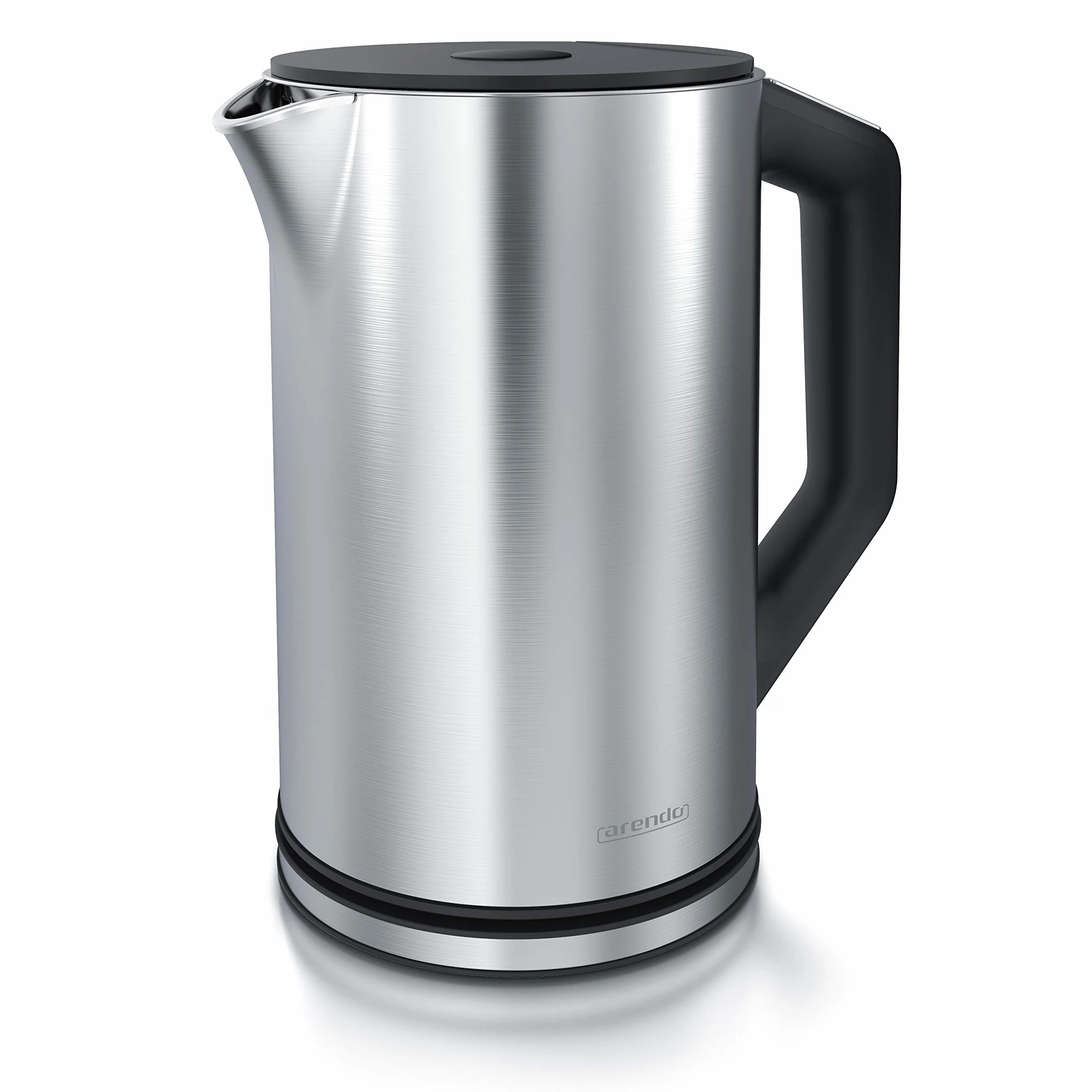 Arendo – Hervidor de Agua Eléctrico de 1,5 litros - Acero Inoxidable - con Ajuste de Temperatura de 40°C a 100°C en incrementos de 5 ° - Modelo Elegant - Diseño de doble pared - Libre de BPA