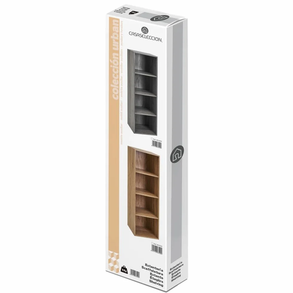 LOLAhome Estantería Cubo de Madera 4 Estantes 106 cm Natural