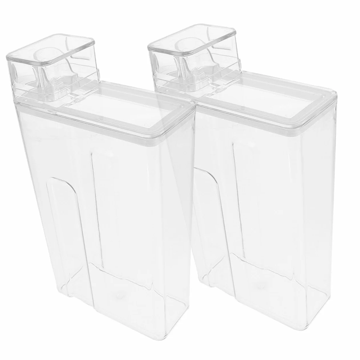 KOMBIUDA Dispensador de Detergente para Lavandería 2piezas Caja de Almacenamiento Hermética de Pet y PTR Buena Sellabilidad y Fácil Transporte