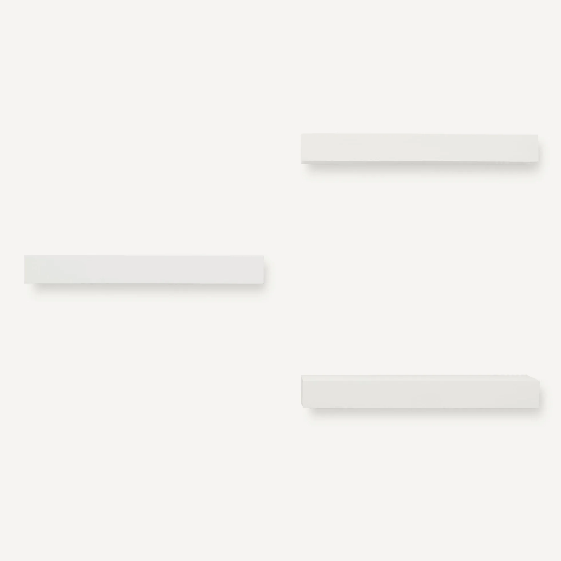 Amazon Basics Estantes Flotantes de Pared de Madera, 3 Unidades, Blanco, 40x12x5 cm