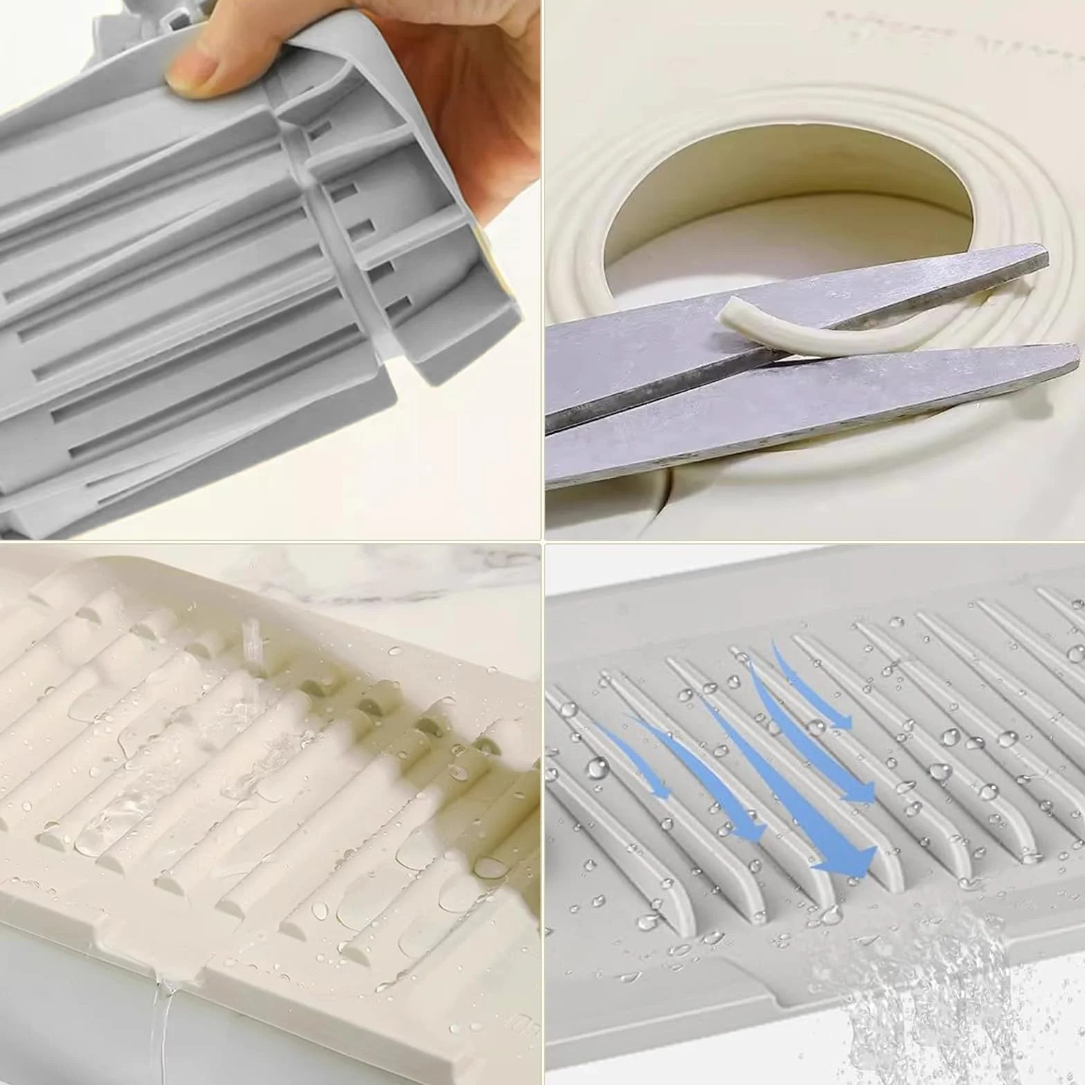 2 Piezas Escurridor Fregadero Accesorios Cocina Alfombrilla Silicona Fregadero Bandeja de Goteo Almohadilla de Secado de Agua para Drenaje Grifo Cocina Encimeras Baño (39,5x11,7cm)