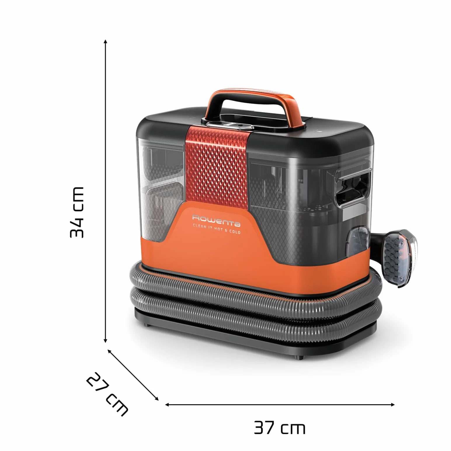 Rowenta Clean It Hot & Cold IN7011F0 Aspirador tapicerías 1150W Powerheat 3 en 1 Naranja