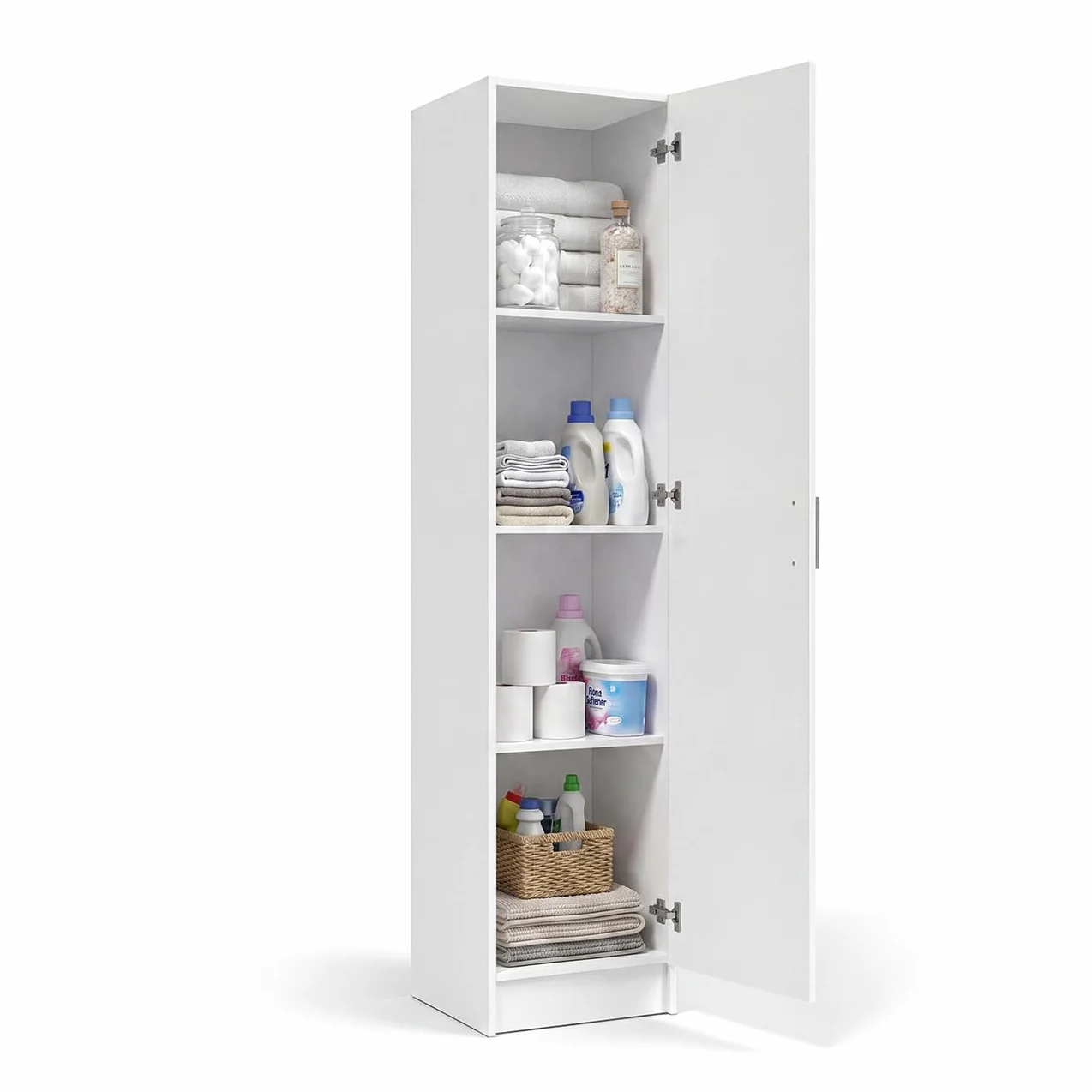 Duehome Armario Multiusos 1 Puerta Blanco 37x180x37 cm