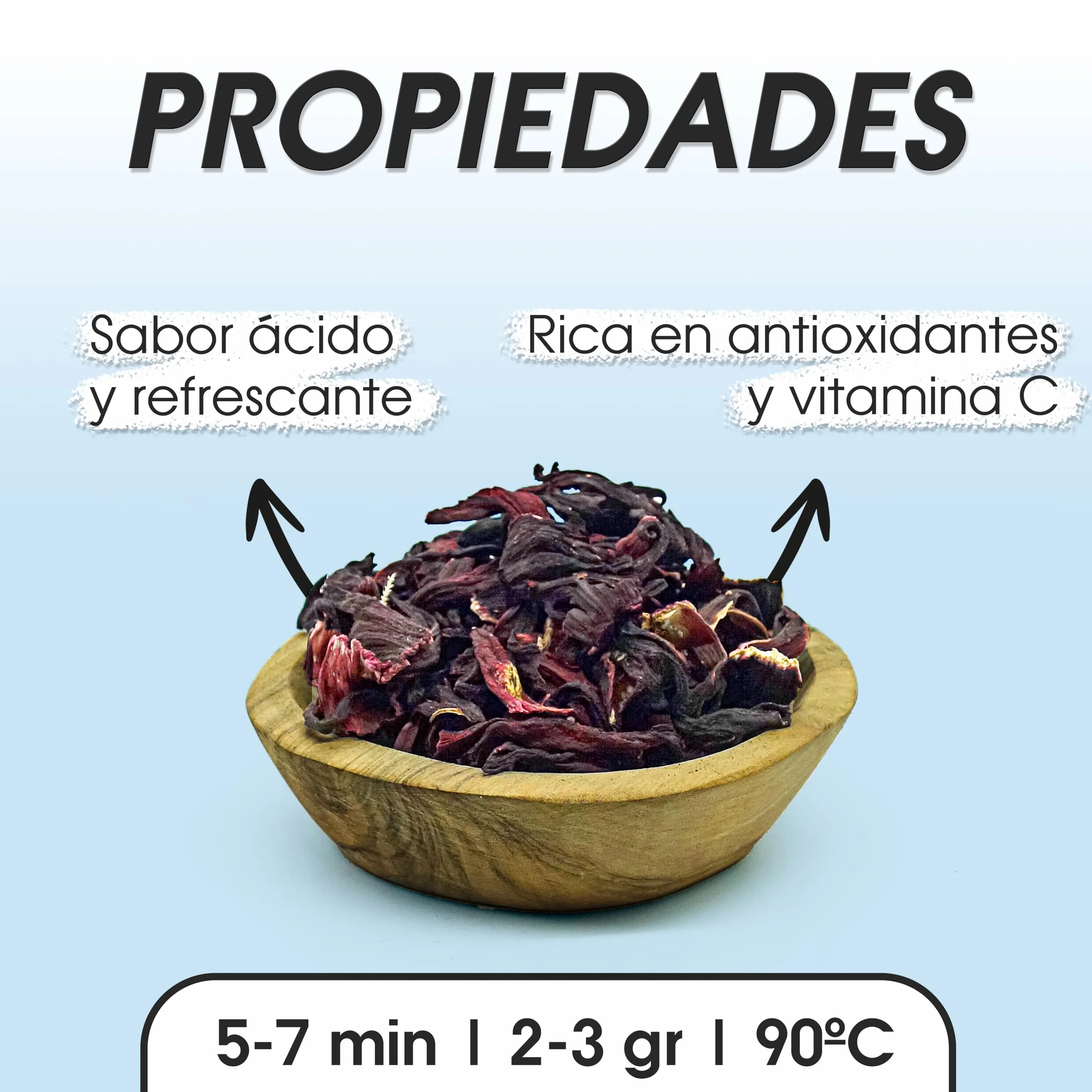 Flor de Jamaica para Adelgazar 200g - Té de Hibisco para Reducir Hinchazón - Infusión Antioxidante Natural para Bajar de Peso