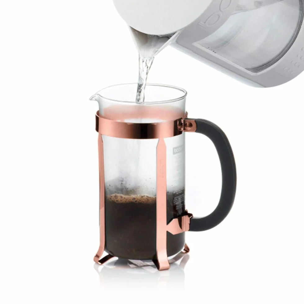 Bodum Chambord - Cafetera, 8 tazas, 1 l, color cobre