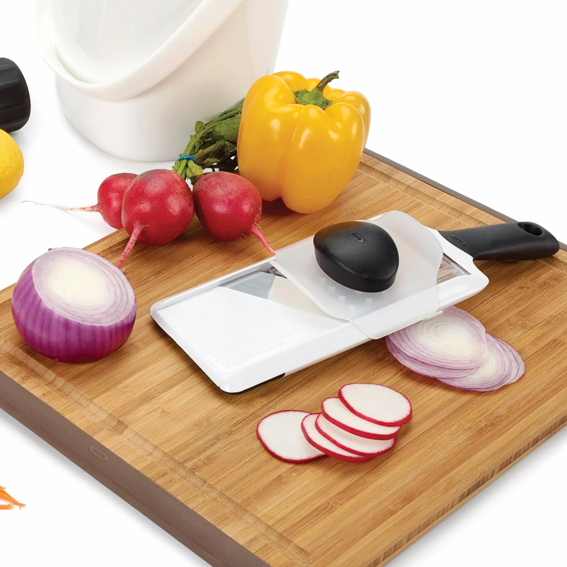 Oxo Good Grips INOXO.1119100ML Mandolina Rodajas C/ Mango, Negro/ Blanco, Estándar