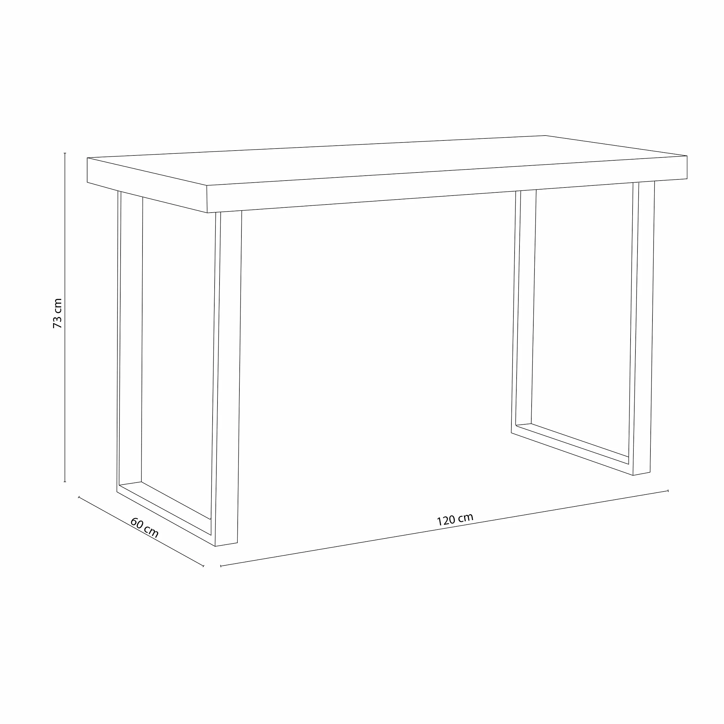 Mesa de Estudio Adec Group Natural Roble Salvaje y Blanco 120x60x73 cm