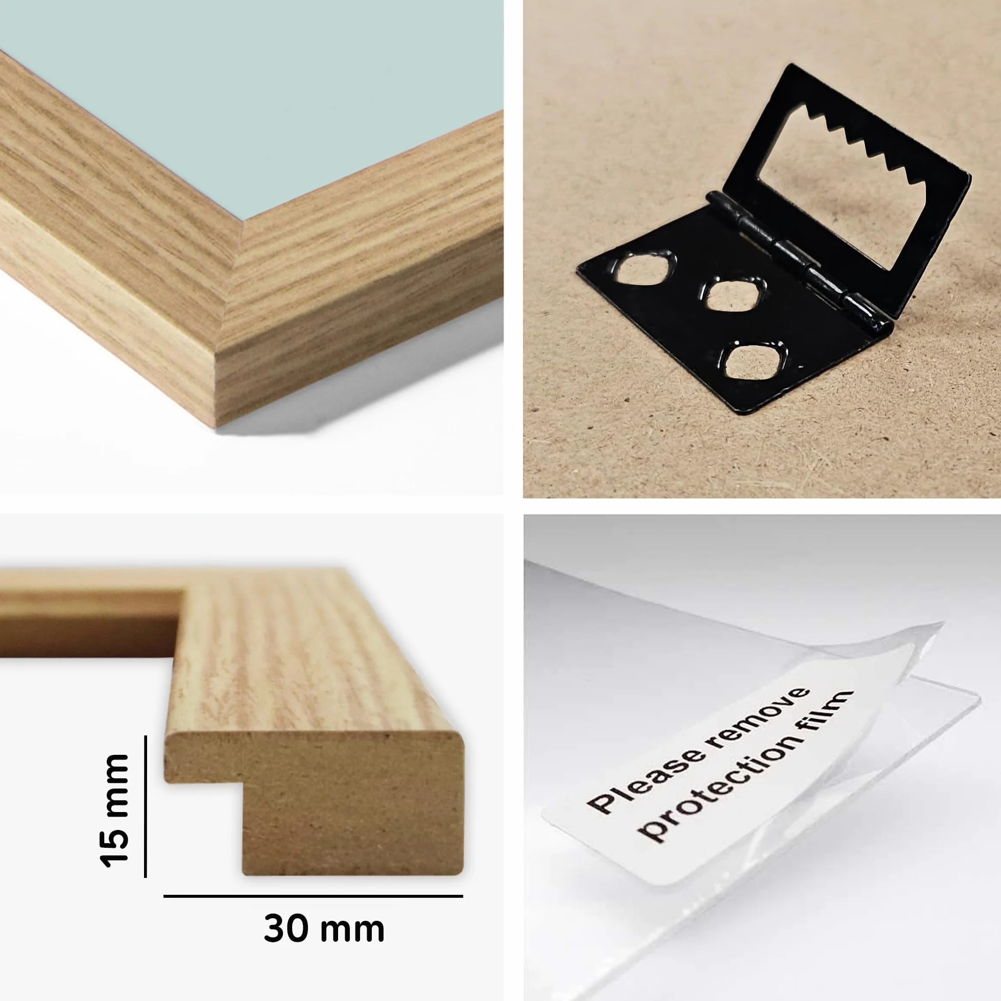 Pack de Marcos 61x91,5 (Poster) (61 x 91,5 (poster) 4 uds, Madera)