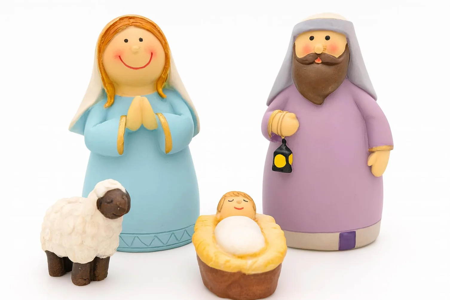 Belén Infantil Completo con 7 Figuras de 9 cm. Portal del Nacimiento Infantil para Decorar en Navidad. Completa tu Escena con Las Figuritas del Pesebre.