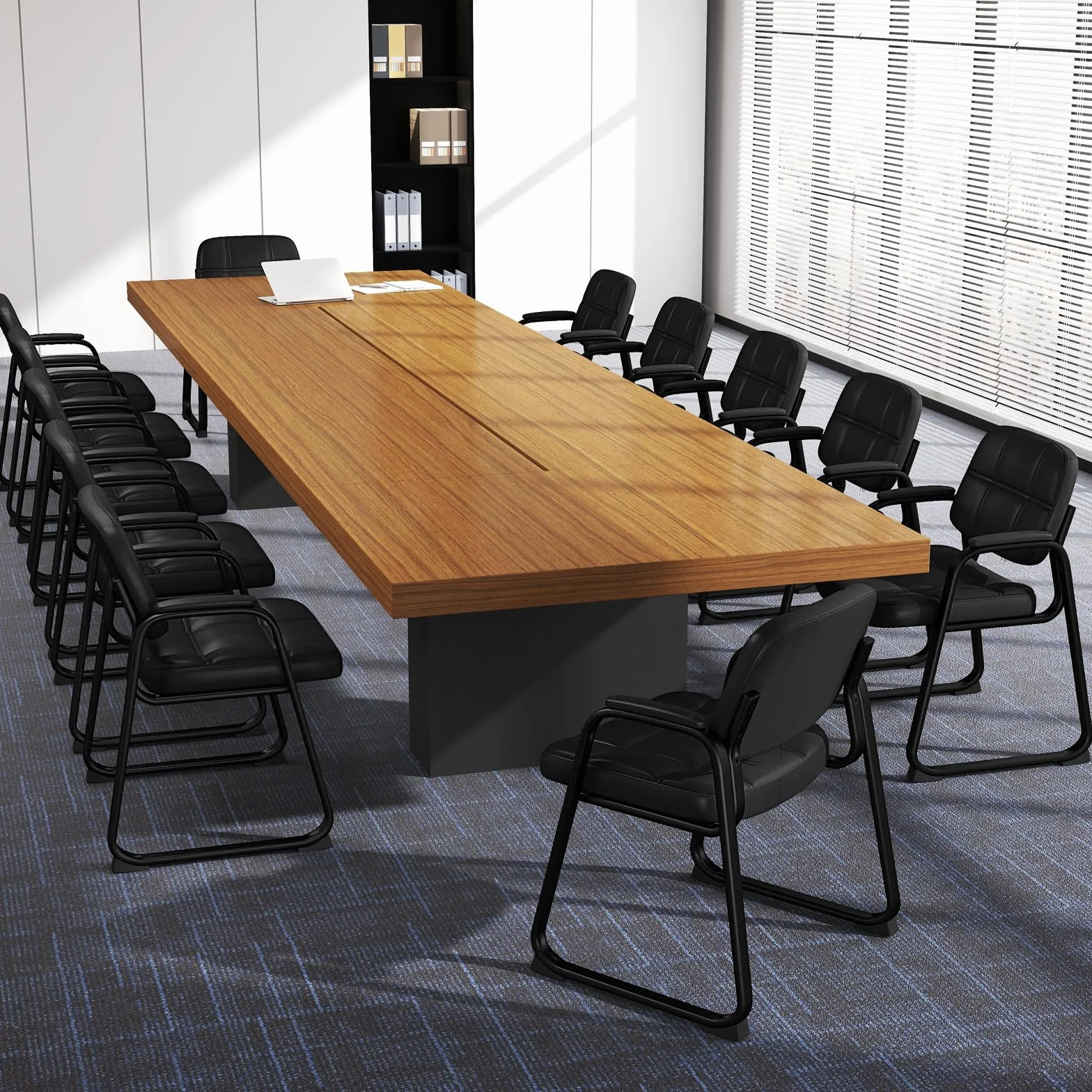 GIANTEX Set de 2 Sillas Confidente Acolchadas, Sillas de Conferencia de Cuero Artificial, Estructura de Metal, 64 x 60 x 82,5 cm