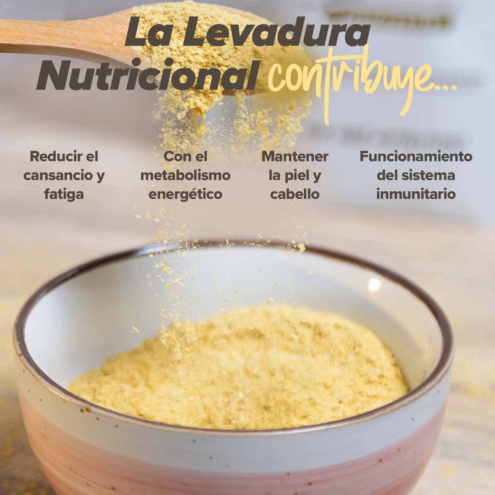 Levadura Nutricional Engevita en Copos HSN 500 g Sabor Umami No-GMO Vegano Sin Gluten