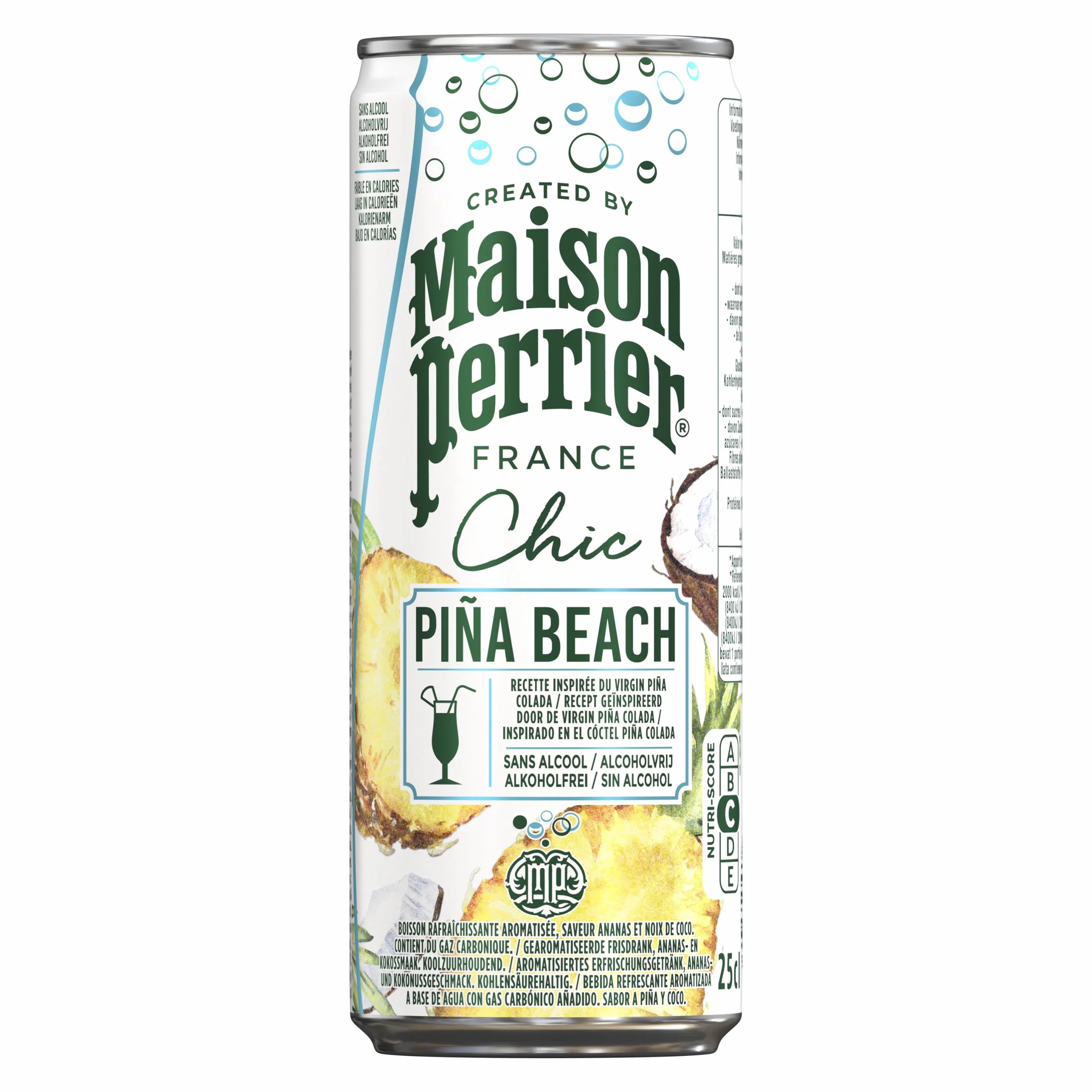 MAISON PERRIER CHIC Piña Beach cóctel sin alcohol 6 packs 4 x 25cl 24 Latas
