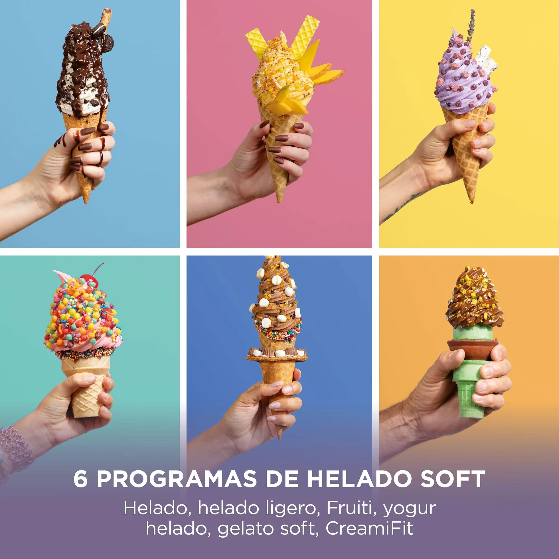 Ninja CREAMi Scoop & Swirl La heladera con 2 tarrinas y 13 funciones prepara helados, helados cremosos, gelatos, batidos y más, y cuenta con la opción de añadir extras, piedra/dorado, NC701EUSTGD