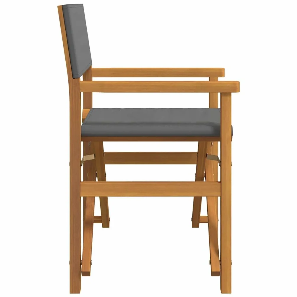 Gecheer Sillas Director Madera, sillas Plegables Exterior. Robustas y Ligeras, con Asiento cómodo y reposabrazos jardín, balcón o Camping. Estructura de Roble Resistente, fácil almacenaje.