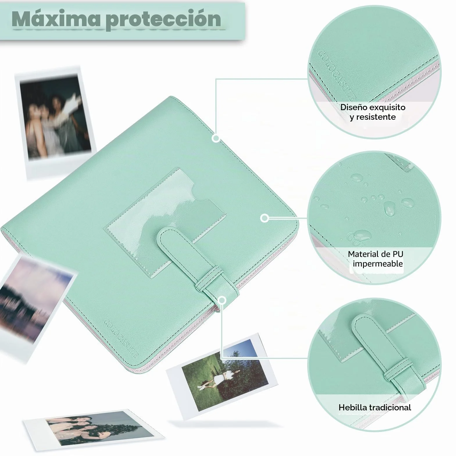 Álbum de fotos con 272+1 bolsillos para película de 3 pulgadas, compatible con Fujifilm Instax Mini 12 11 9 8 25 70 90 40 99 SE 7+ Mini LiPlay Link2 EVO, Polaroid Snap PIC-300, Kodak Impresora