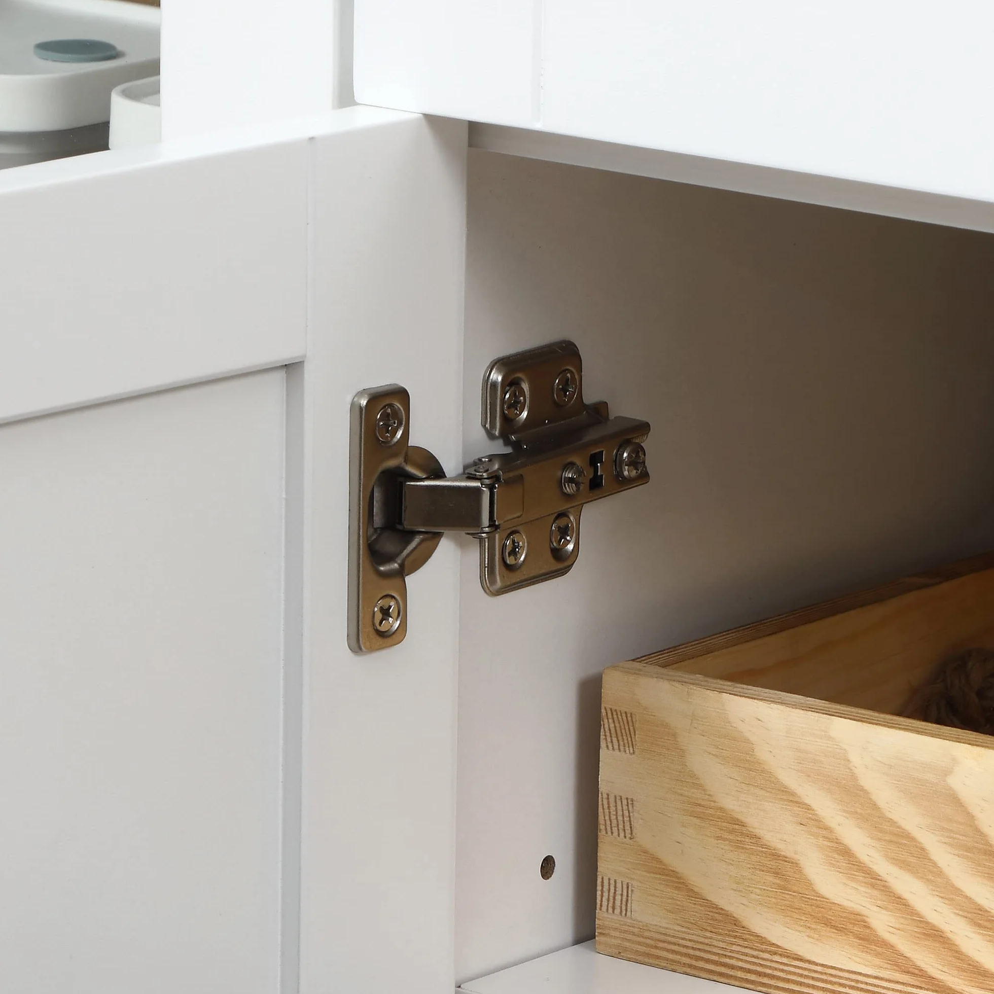 HOMCOM Aparador de Cocina con Armario 2 Cajones 2 Puertas de Vidrio y Estantes Ajustables Muebles Auxiliar de Almacenaje para Comedor Salón 120x40x90 cm Blanco