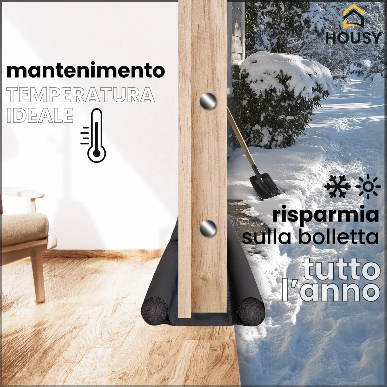 Burlete bajo puerta blindada entrada 10 cm grosor 90 cm