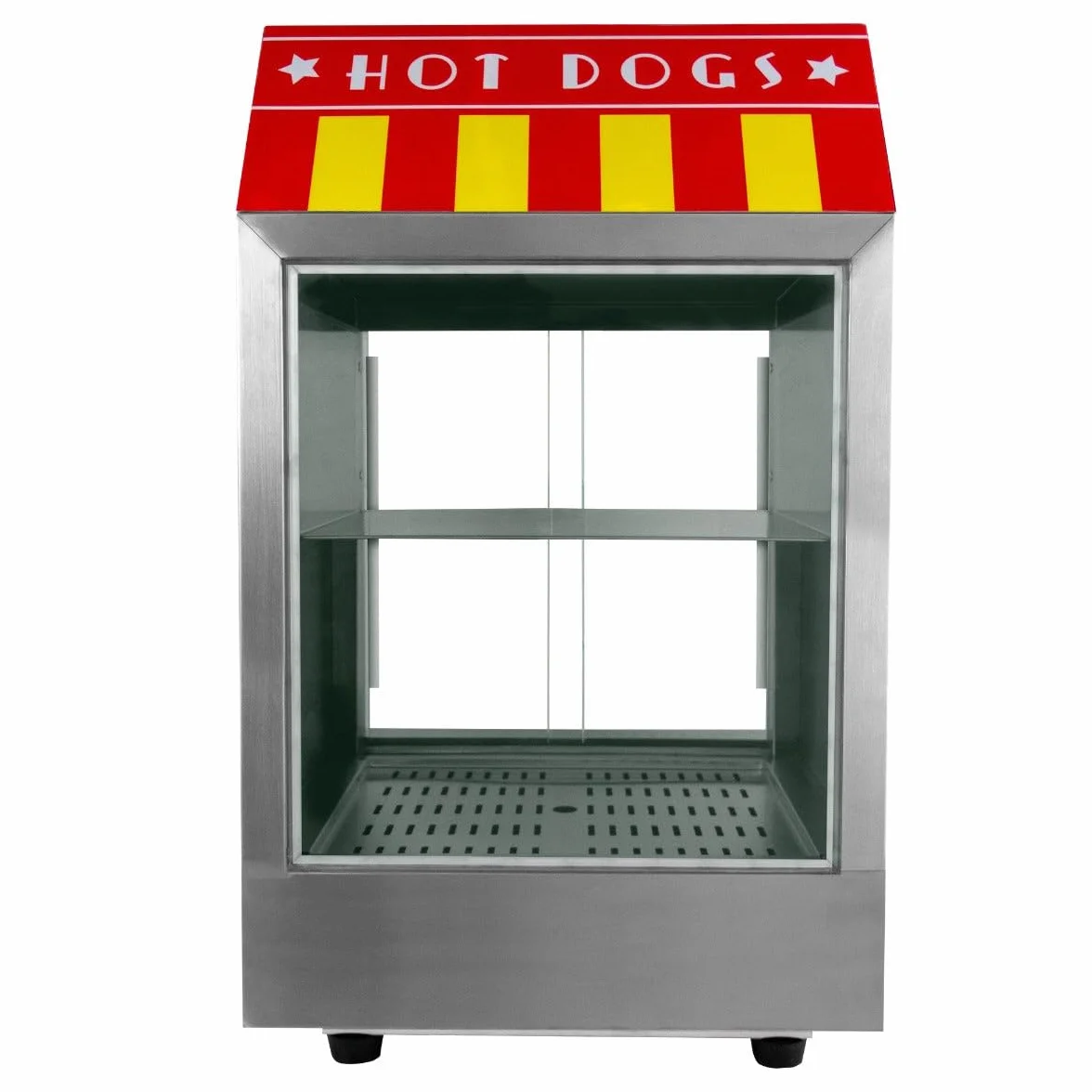 Calentador de Perritos Calientes Comercial 2000W Máquina Eléctrica de Vapor para Hot Dogs con Temperatura Ajustable 30-110°C