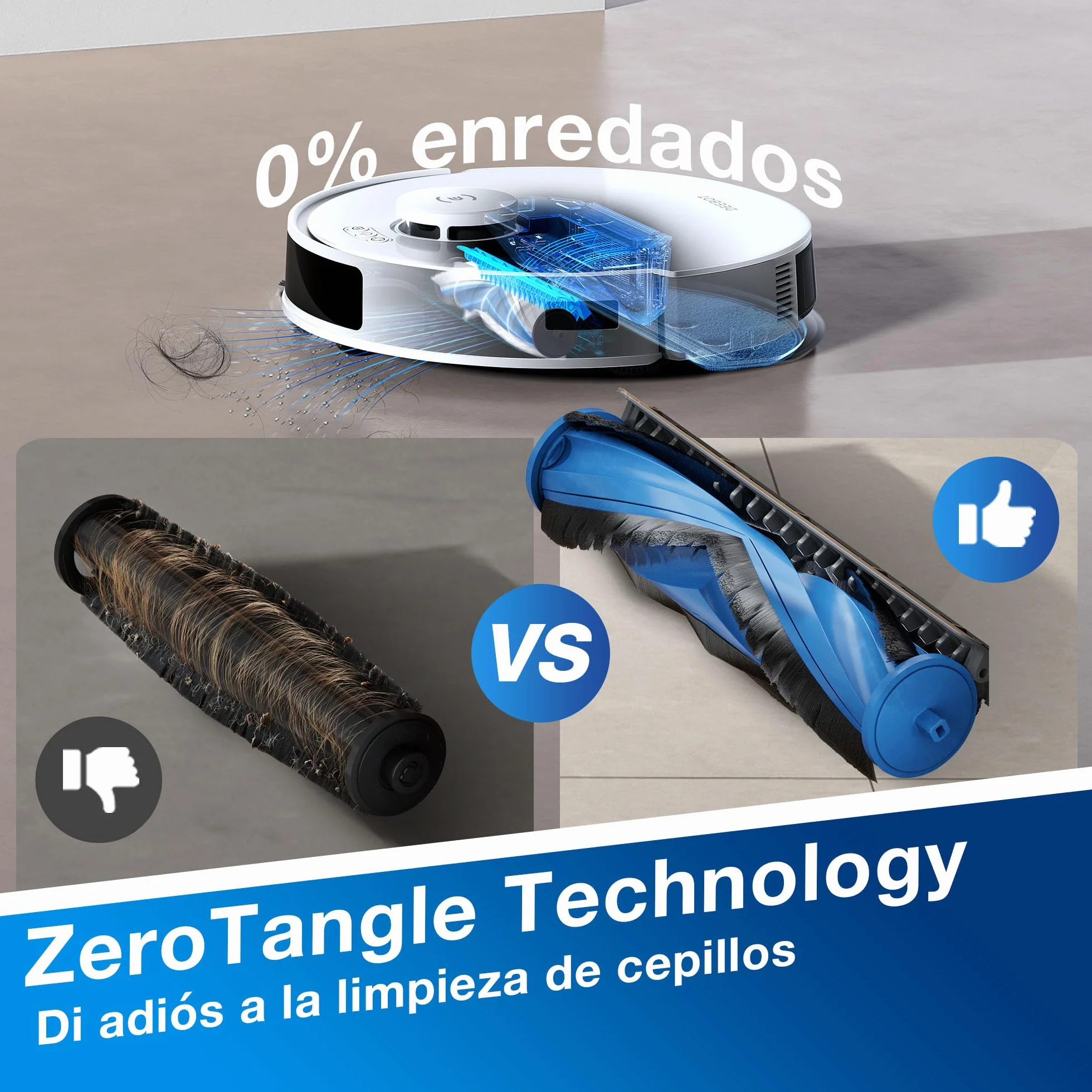 ECOVACS DEEBOT N20, Robot aspiradora de succión Potente 8000 Pa, batería de 300 min, evitación Inteligente obstáculos, tecnología antienredos, alfombras y pelos de Mascotas, WiFi-Alexa-App