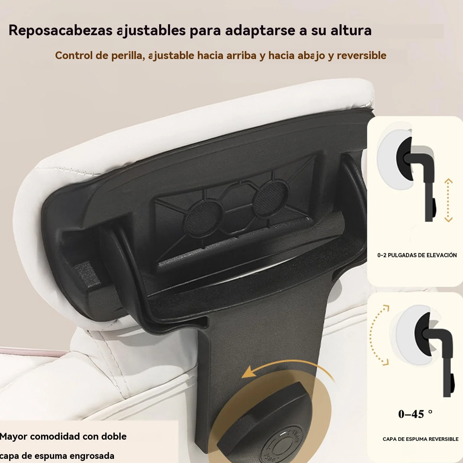 Silla de Oficina con Reposacabezas,Silla Ejecutiva de Respaldo Alto con Reposapiés y Soporte Lumbar Ergonómico,Sillas para Computadora y Videojuegos para Oficina en Casa(Blanco)