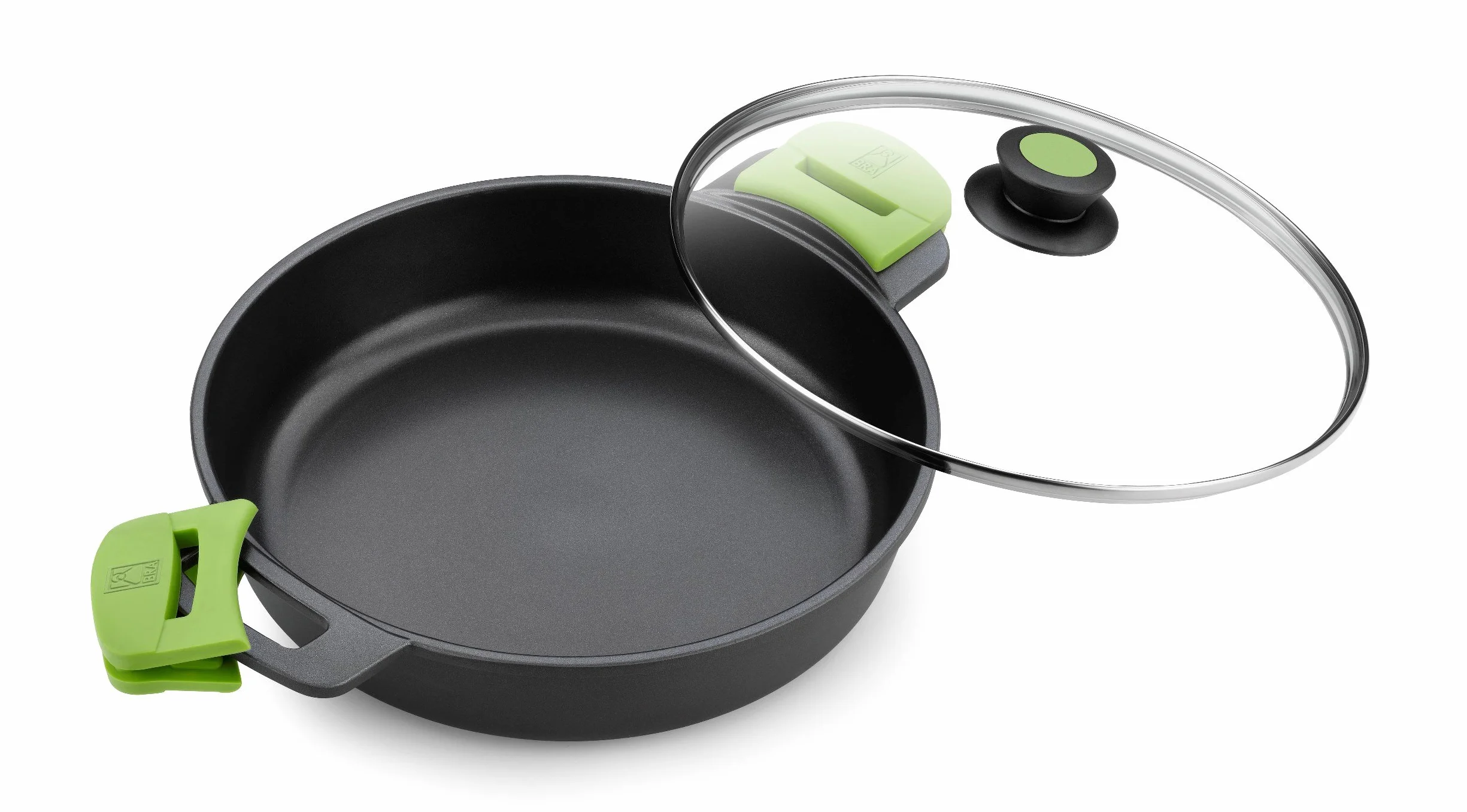 BRA Prior Cacerola baja con tapa de cristal 28 cm apta para inducción y horno