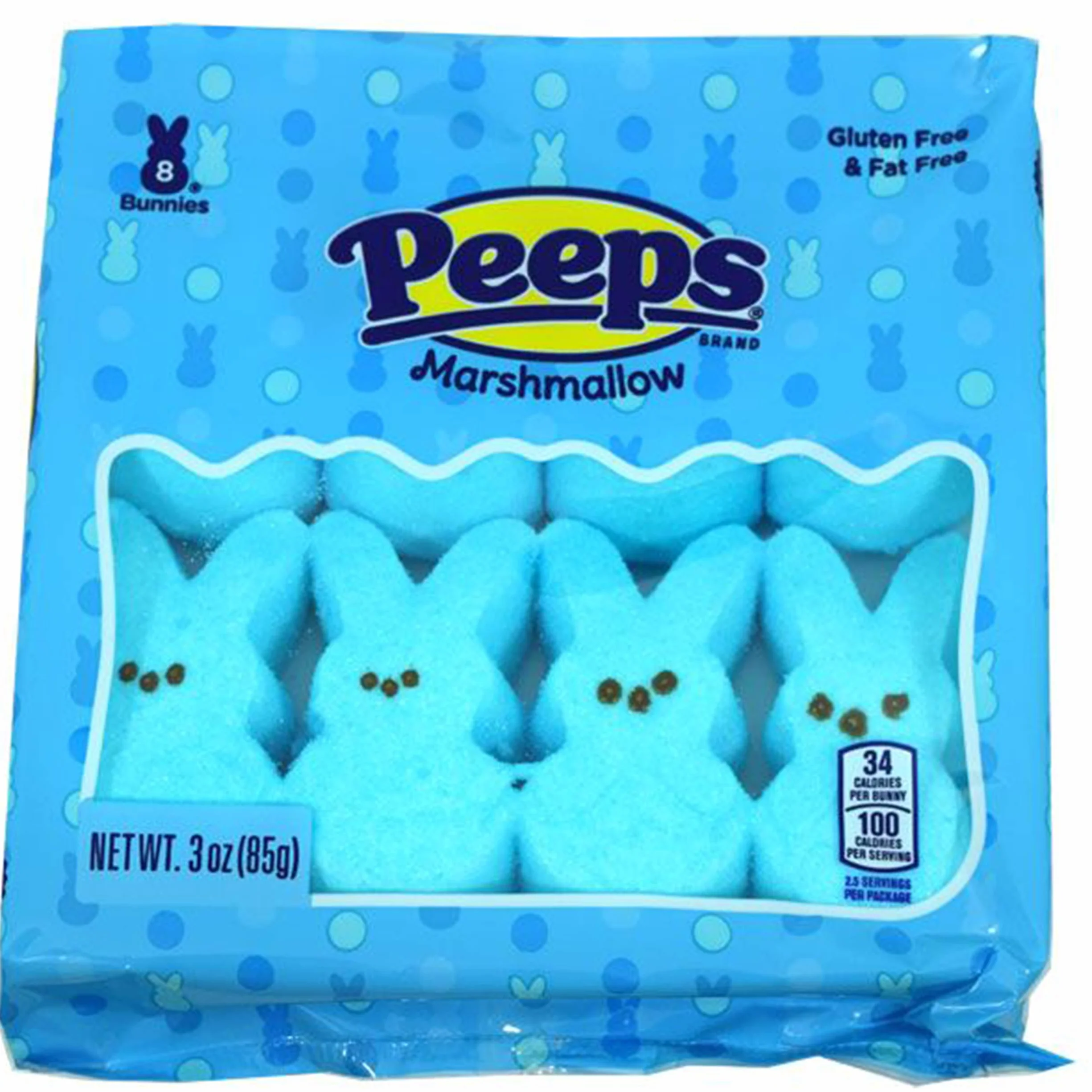 Peep Caramelo de Conejo de Malvavisco Azul de Pascua 8 Conjuntos 3 oz 85 g Sin Gluten
