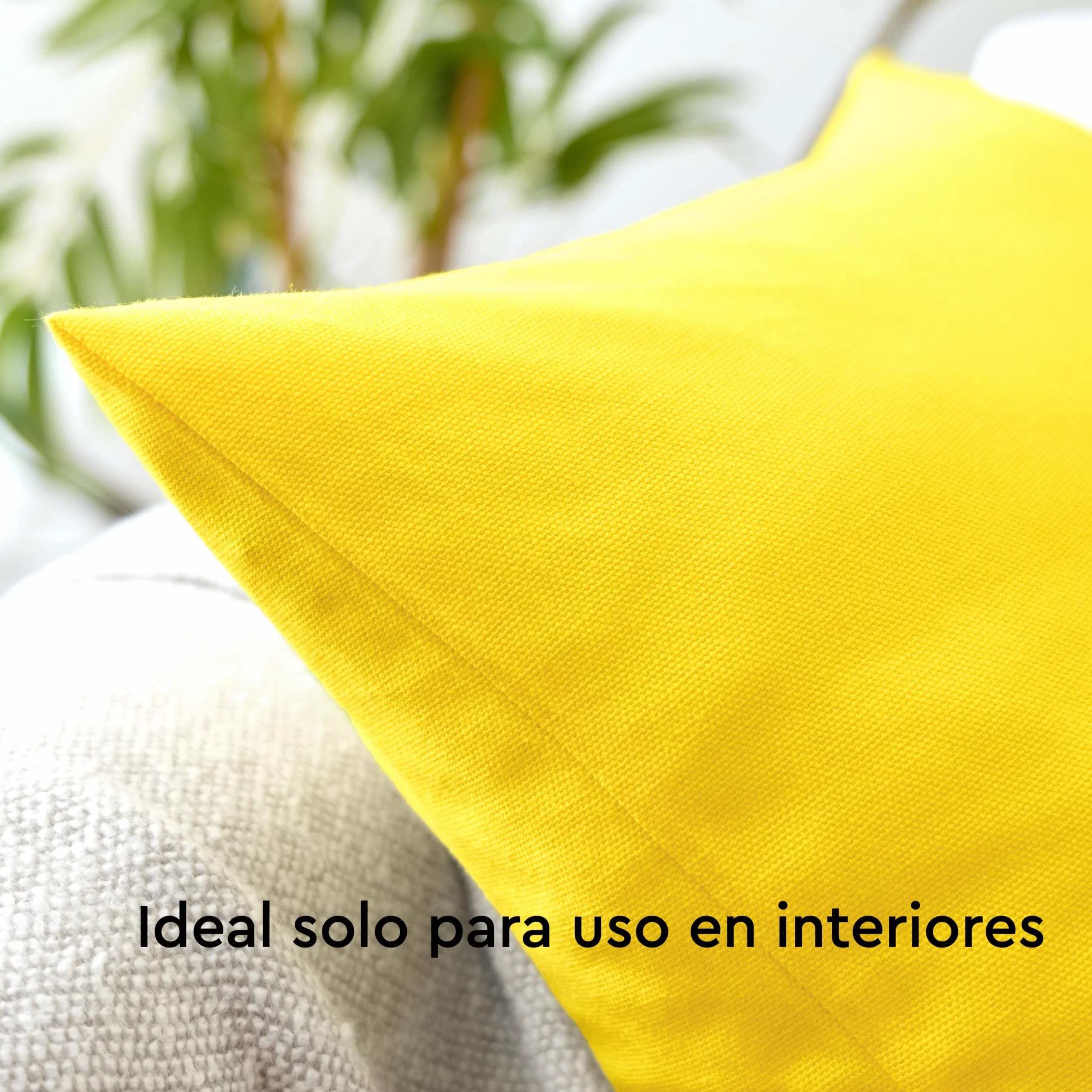 Encasa XO Conjuntos de Almohadas de algodón 2 Piezas 40x40 cm Amarillo Lavable