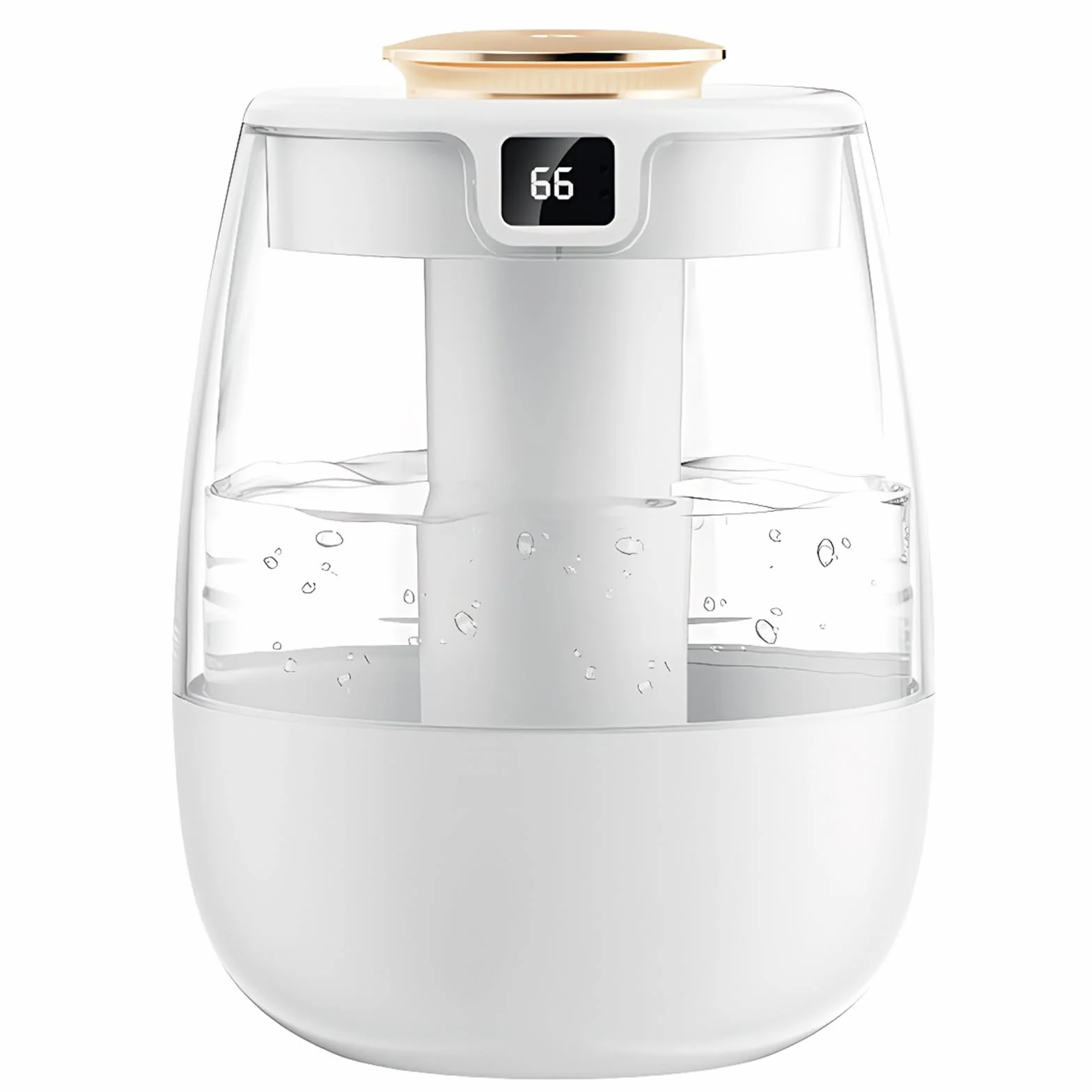 Humidificador de aire de 1,3 L con sensor de humedad y doble puerto de pulverización, fabricante de niebla fría, humidificador de luz nocturna USB de ruido ultrabajo para uso doméstico y de oficina