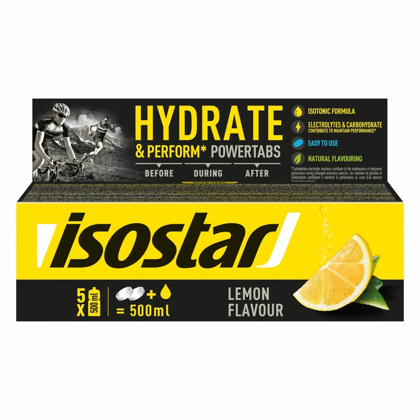 ISOSTAR SABOR LIMÓN Hydrate & Perform Powertabs Isotónica 120g (10x12g)