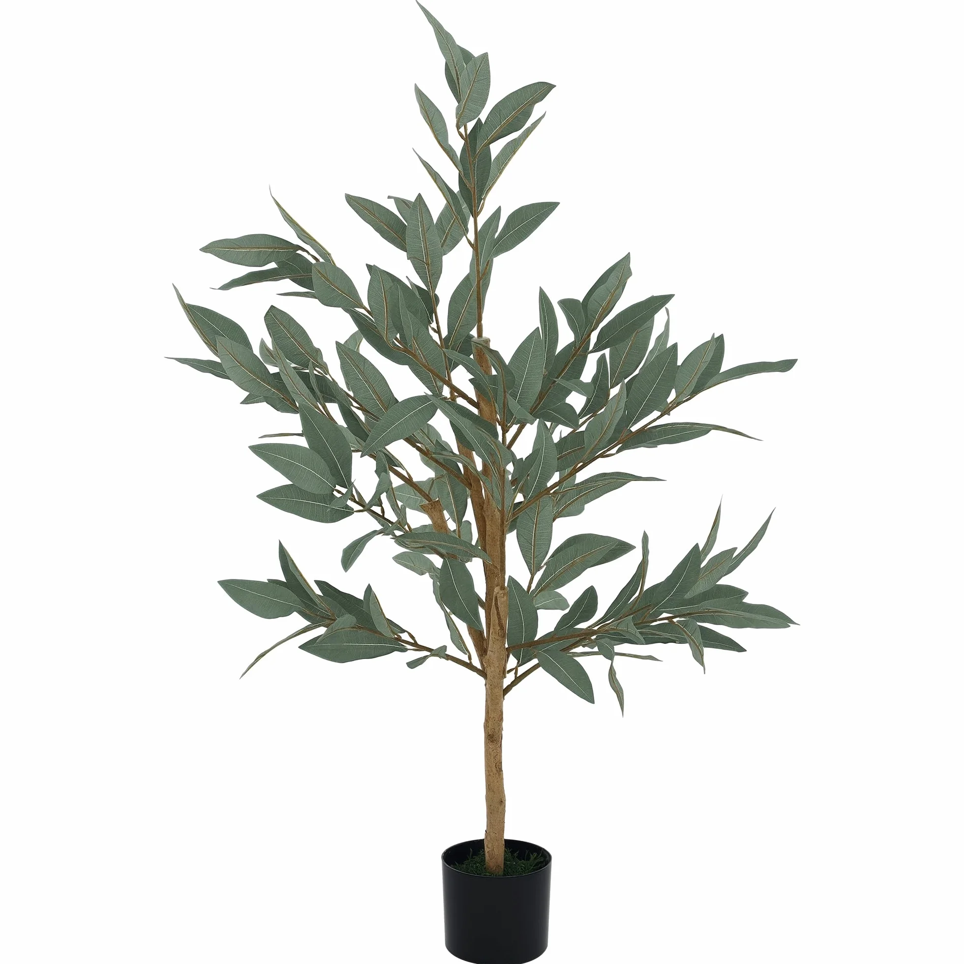HOMCOM Planta Artificial Decorativa Grande 120 cm Laurel Interior Verde