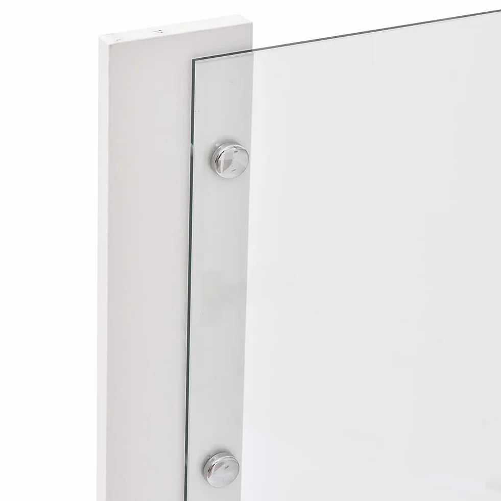 Shally Dogan Armario colgante de cocina con cristal, armario suspendido de pared acristalada de madera, dos puertas, 1 estante y 2 compartimentos, armario espacioso resistente,blanco, 80 x 32 x 72cm