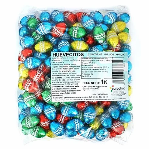 Huevecitos Rellenos Chocolate Bolsa 170 Huevitos