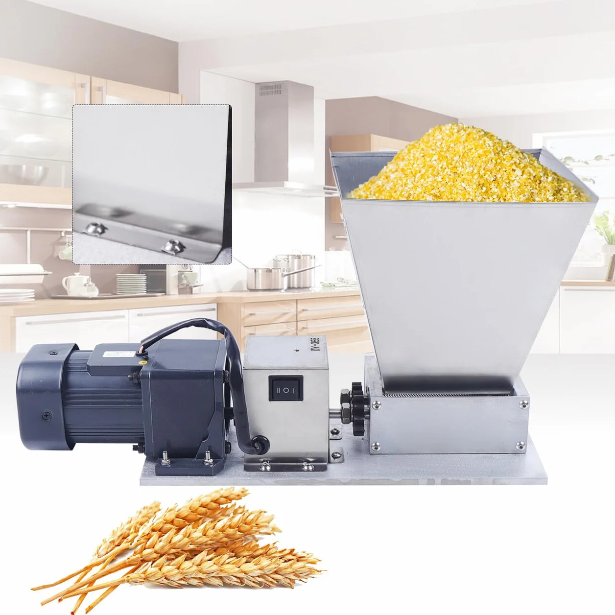 Molinillo de grano eléctrico Molino de alimentación Molino de malta Molino de maíz Prensa de maíz Molino de grano Molino de grano Multifunción Trituradora eléctrica Para producción de alimentos de