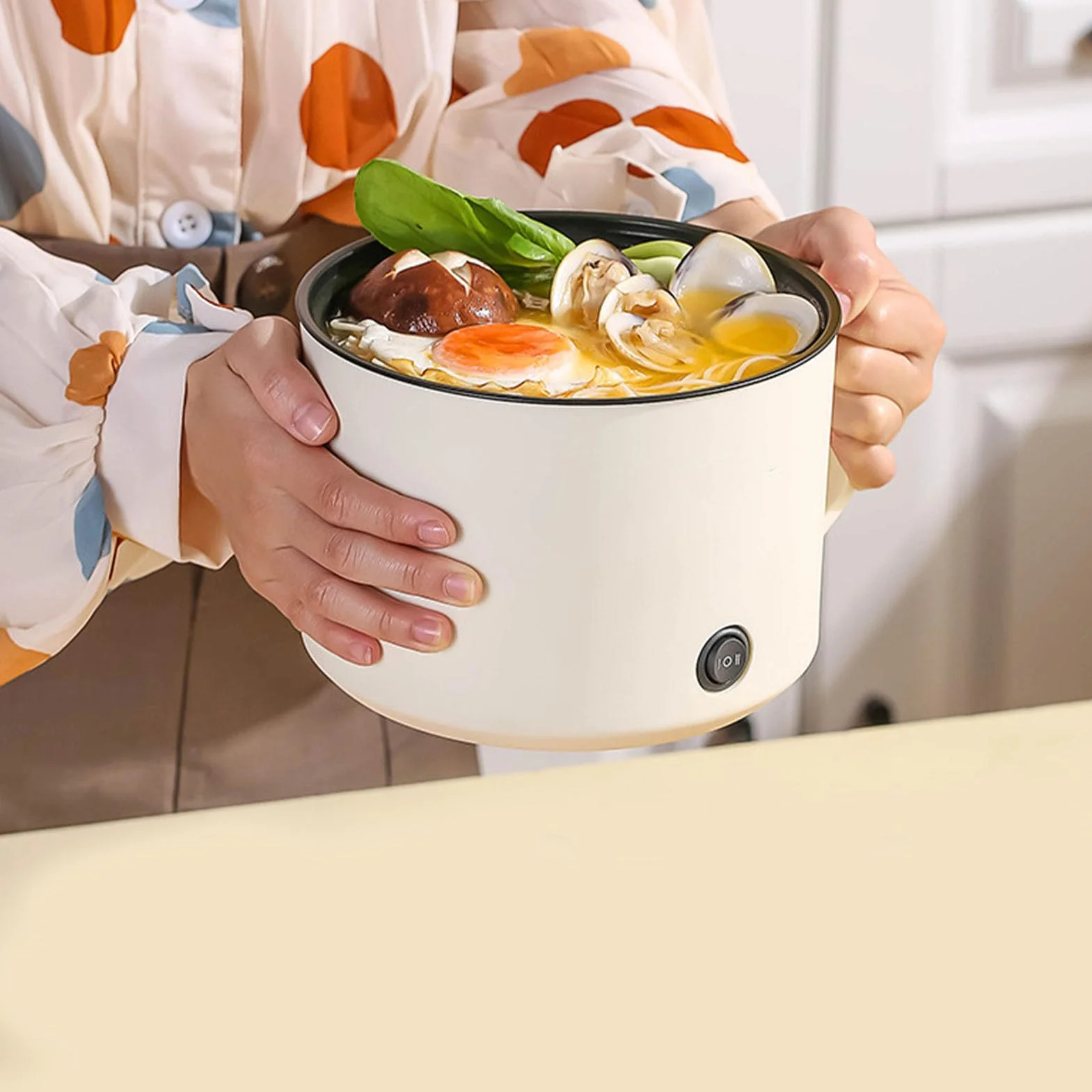 Olla Caliente Eléctrica Multifuncional Mini Cocina Portátil para Sopa de Fideos con Tecnología Maifanshi