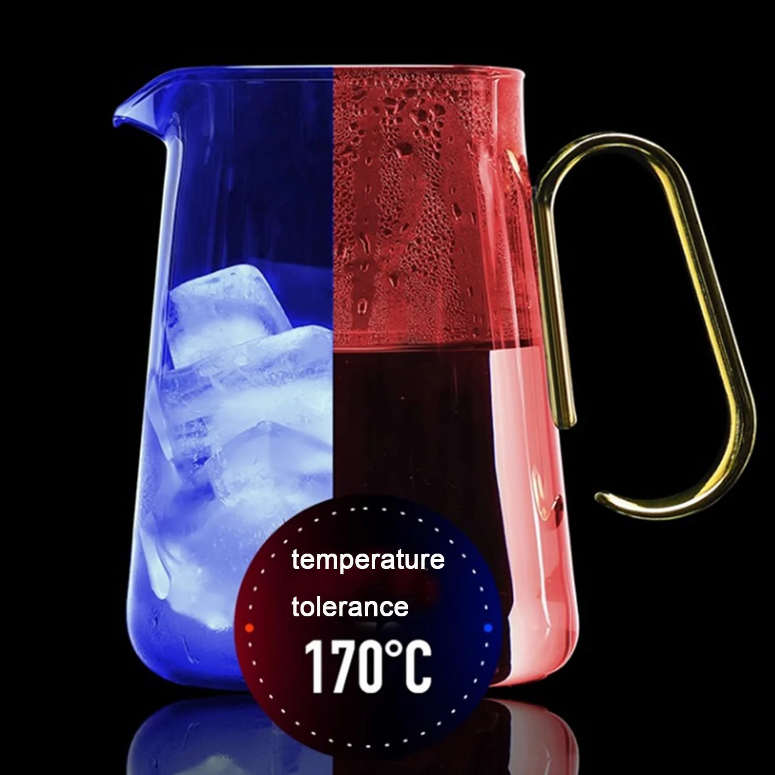 Tetera de cristal con infusor – Tetera transparente de 700 ml para té suelto y bebidas calientes/frías, diseño de separación de agua, infusor de vidrio extraíble
